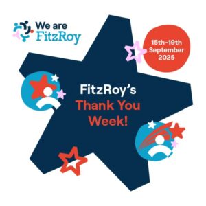 A star with FitzRoy's Thank You Week written across it.