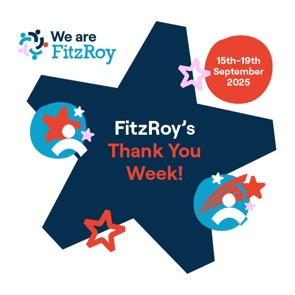 A star with FitzRoy's Thank You Week written across it.